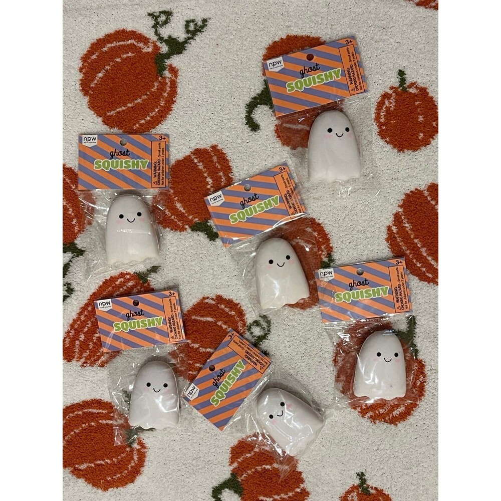 NPW 6 Ghost Squishy toy Bundle- Perfect addition for Boo Baskets!